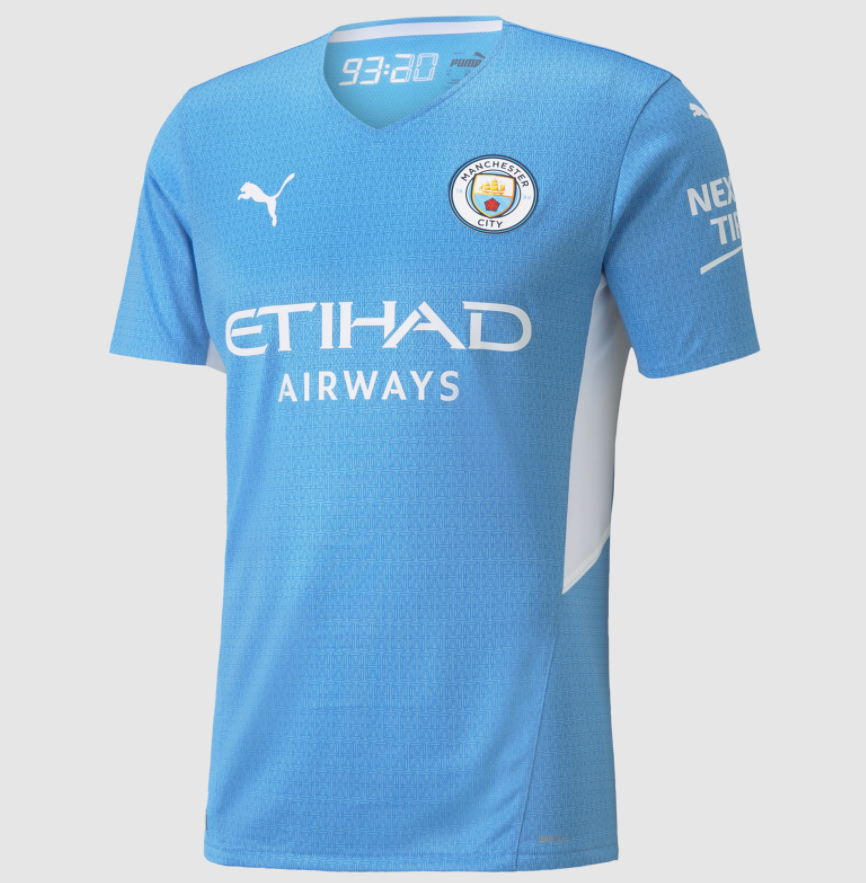 2021/22 Manchester City Home Kit Soccer Jersey Player Version